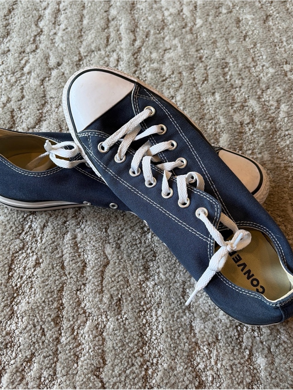 CONVERSE All Star Denim Blue/White Low Top Men’s Size 12 Sneakers - Picture 6 of 10